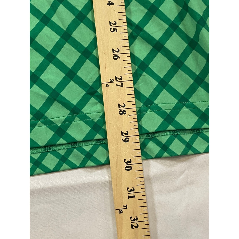 Fore Fathers Mens XXL Green Diagonal Grid Performance Golf Polo Shirt - Picture 10 of 12